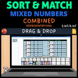 Mixed Number Card Sort & Match - Combined Representations 
