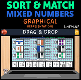 Mixed Number Card Sort & Match - Graphical - Digital