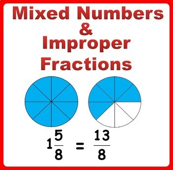 Image result for mixed number and improper fractions