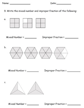 mixed number improper fractions worksheets 4th grade distance learning