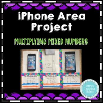 Preview of Mixed Number Multiplication Project - iPhone Areas