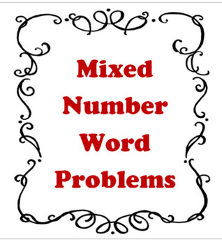 Preview of Mixed Number Word Problems - Grade 6