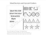 Mixed Number and Improper Fraction Foldable for Interactiv