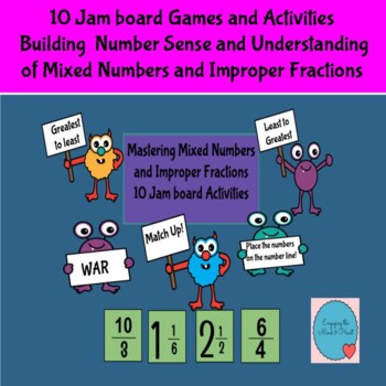 Preview of Mixed Number and Improper Fraction Jam boards