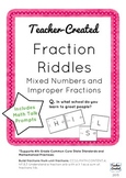 Mixed Number and Improper Fraction Riddles