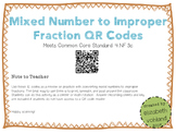 Mixed Number to Improper Fractions QR Codes