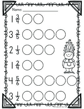 Mixed Numbers Worksheets by Catherine S | Teachers Pay Teachers