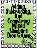 Mixed Numbers Adding and Subtracting Dice Game