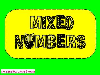 Preview of Mixed Numbers FLIPCHART