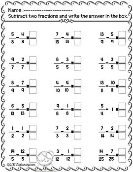 Free Fractions Worksheets - Mixed Numbers And Improper by Nastaran