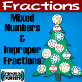 Mixed Numbers Improper Fractions Holiday Christmas Tree Activity