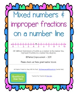 Preview of Mixed Numbers & Improper Fractions on a Number Line