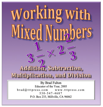 Preview of Mixed Numbers: Teaching Addition, Subtraction, Multiplication, and Division