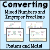 Converting Mixed Numbers and Improper Fractions Math Set
