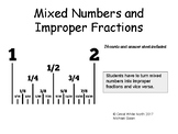 Mixed Numbers and Improper Fractions Task Cards