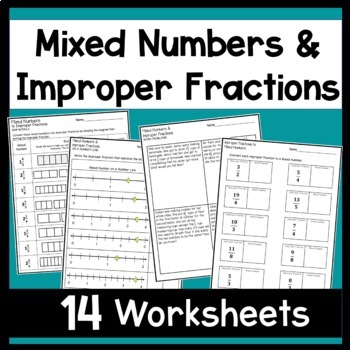 improper fraction worksheets 5th grade