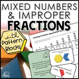 Mixed Numbers and Improper Fractions with Pattern Blocks