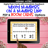 Mixed Numbers on a Number Line BOOM Cards & PDF Task Cards