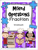 Mixed Operation Fraction Word Problem Worksheets