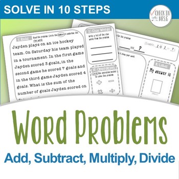 Preview of Addition, Subtraction, Multiplication, Division Word Problems