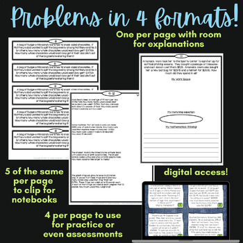 Mixed Word Problems: Problem Solving in 3 formats for Grade 3-4 | TpT