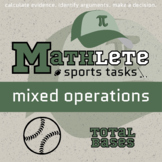 Mixed Operations Printable & Digital Activity - Baseball Mathlete