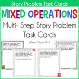 Mixed Operations Story Problems Task Cards