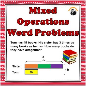 Preview of Mixed Operations Word Problems 3rd 4th Grade (Bar Models/Tape Diagrams)