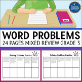 Mixed Operations Word Problems Math Review Worksheets 3rd Grade