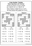 Mixed Operations with Fractions (Cross-number Puzzle)