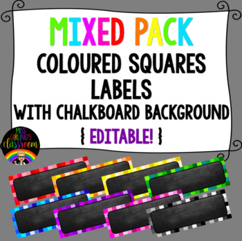 Chalkboard Effect Labels - EDITABLE