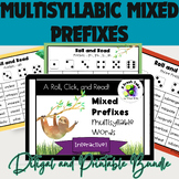 Mixed Prefix Multisyllabic Words/Sentences Roll & Reads - 