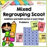 Mixed Regrouping 2 and 3 Digit Addition and Subtraction Scoot