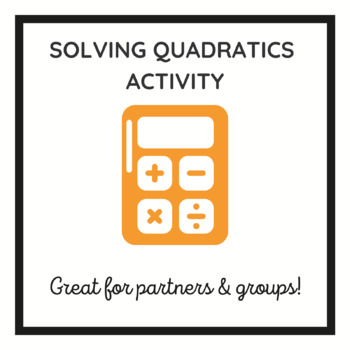 Preview of Mixed Review - Solving Quadratics Activity