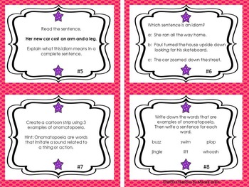 Mixed Review Task Cards for Literacy Centers by SPED Creations by ...