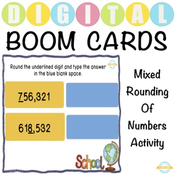 Preview of Mixed Rounding of Numbers Activity - Up to 1 Million - Boom Cards™
