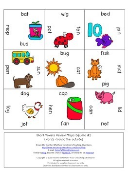 CVC Words with Pictures | Great for Activities, Games, or ELA Centers ...