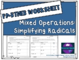 Mixed Simplifying Radicals Partner Worksheet