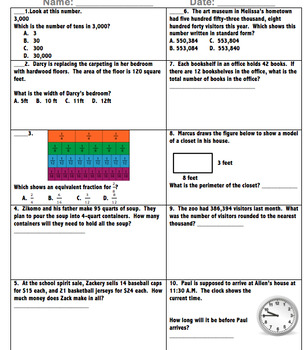 Preview of Mixed Skills Review 4th Grade