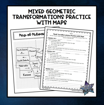 Preview of Mixed Transformations Practice with Maps