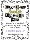 Mixed-Up Doodle Borders - Black/White (Set of 52)