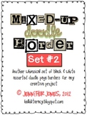Mixed-Up Doodle Borders: Set 2 - Black/White (Set of 45)