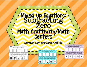 Preview of Mixed Up Equations: Subtracting Zero Math Craft Activity