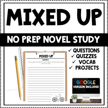 Preview of Mixed Up (Gordon Korman) No Prep Novel Study - PDF & Google