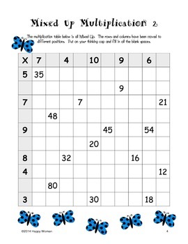 mixed up multiplication by a happy woman teachers pay teachers