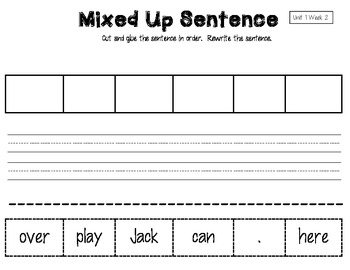 Mixed Up Sentences by Alison Lopez | Teachers Pay Teachers