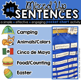 Mixed Up Sentences #4: a pocket chart literacy centre activity