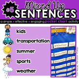 Mixed Up Sentences #5: a pocket chart literacy centre activity