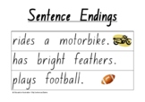 Mixed Up Sentences Game - Sentence Beginnings and Endings