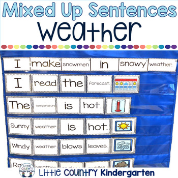 Preview of Mixed Up Sentences Weather - Pocket Chart Sentences